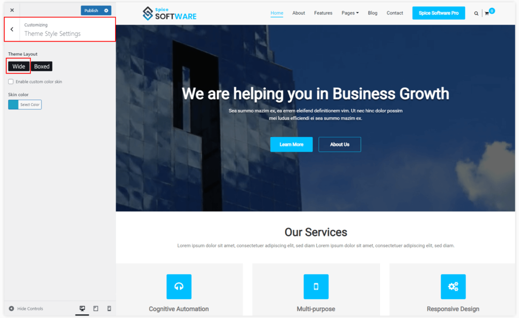 How to customize the Theme Style in Spice Software – Spicethemes Help ...