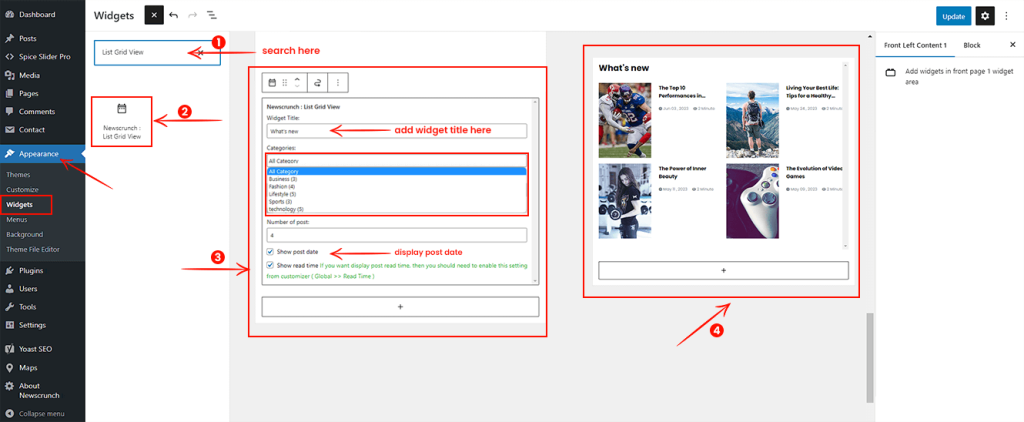 Widgets – Spicethemes Help Center